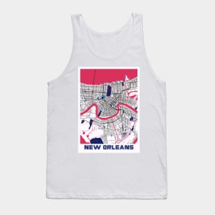 New Orleans - Louisiana MilkTea City Map Tank Top